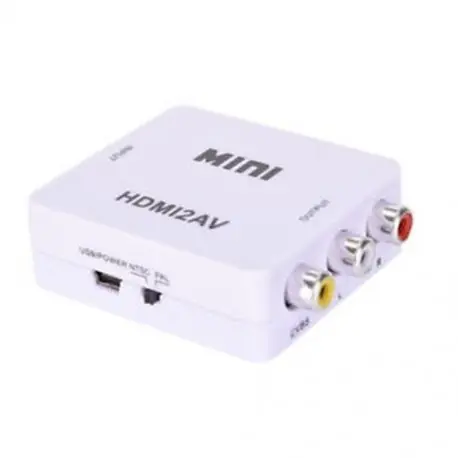 fehér 1080P HDMI-RCA AV / CVBS adapter HD Mini HDMI2AV videó átalakító TV-hez Vásárlói kedvenc