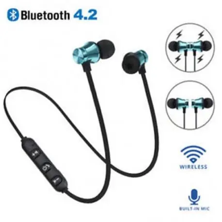 Kék Bluetooth 4.2 sztereó fülhallgató fülhallgató vezeték nélküli fülhallgató mágneses fejhallgató Legjobb ár