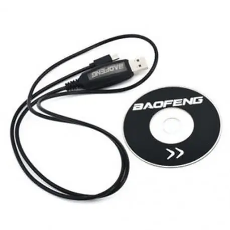 Népszerű Fekete USB programozó kábel CD-vel a Baofeng BF-T1 Mini Walkie Talkie rádióhoz
