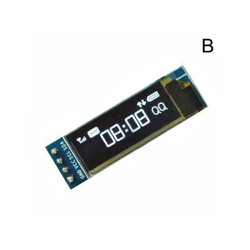 0,91 hüvelyk fehér - IIC 0,91 " 0,96" 128x32 kék OLED LCD kijelző modul 3.3v - AVR 5v E2O9 Gyors kiszállítás