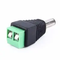 DC csatlakozó csavaros terminálra 5,5 x 2,1 mm - Férfi Azonnal elérhető