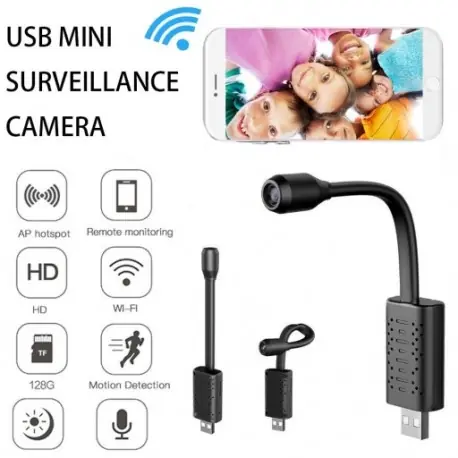 Akció U21 HD intelligens mini kamera Wifi USB kamera s idejű felügyeleti IP kamera AI emberi észlelés 128G