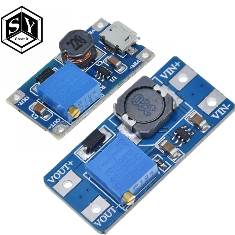 1PCS Great IT MT3608 2A Max DC-DC fokozó tápegység modulos erősítő tápegység 3-5V-tól 5V / 9V / 12V / 24V-ig Kedvezmény