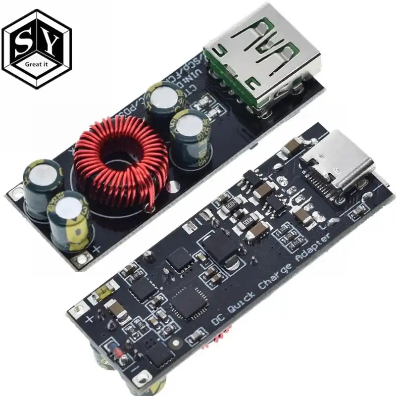 QC4.0 QC3.0 USB Type-C mobiltelefon gyorstöltő adapter 6 -35V-os lépcsőzetes Buck Boost modul Huawei SCP / FCP Apple PD Kedvezményes ár