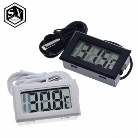 fekete - 1db LCD digitális tartály vízmérő detektor hőmérő elektronikus akvárium víz akváriumhoz kiskereskedelmi Bestseller