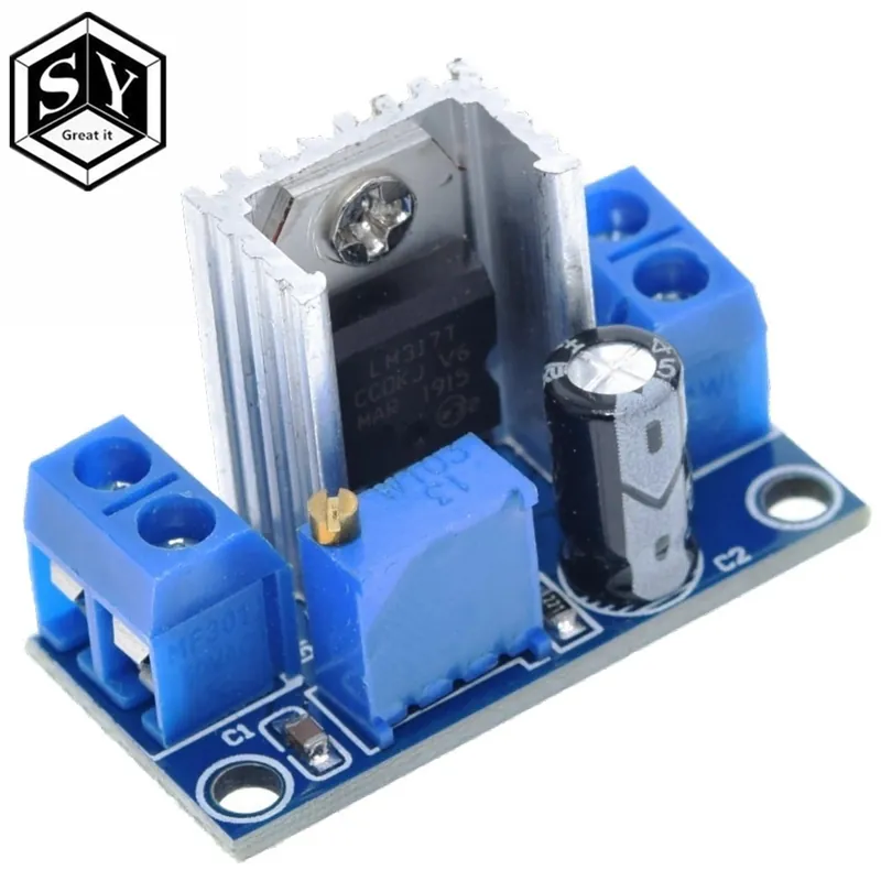 1db nagyszerű IT LM317 DC lineáris szabályozó DC-DC 4,5 ~ 40V fordulat 1,2 ~ 37V elfordulási tápegység Ne maradj le