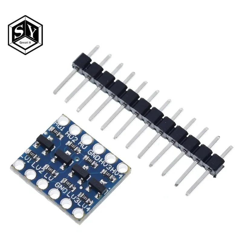 Expressz szállítás 1db nagyszerű 4 csatornás IIC I2C logikai szint átalakító kétirányú modul 5V - 3.3V Arduino számára