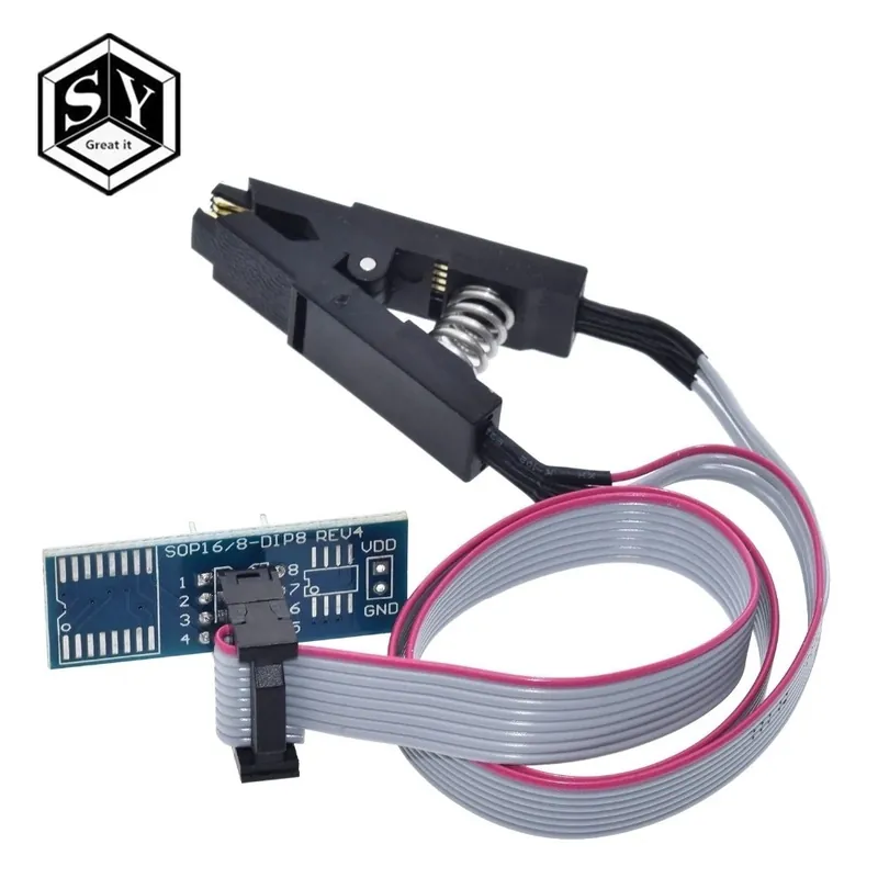 Kedvezmény SOP8 flash chip - Kiváló minőségű SOIC8 SOP8 tesztcsipesz EEPROM 93CXX / 25CXX / 24CXX áramkörön belüli programozáshoz