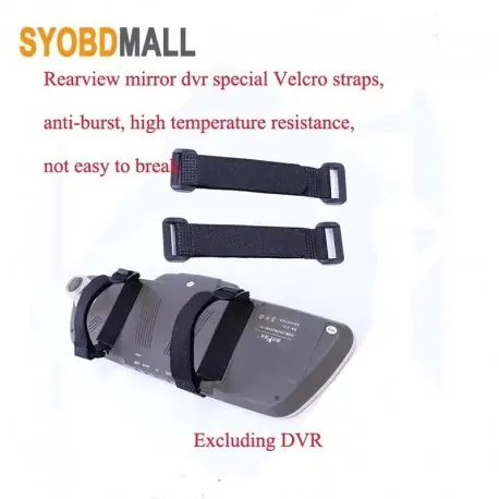 Népszerű 2db autó visszapillantó DVR tépőzáras tartós nejlon fekete csat műszerfal rögzítő heveder autó GPS tartó vezetési