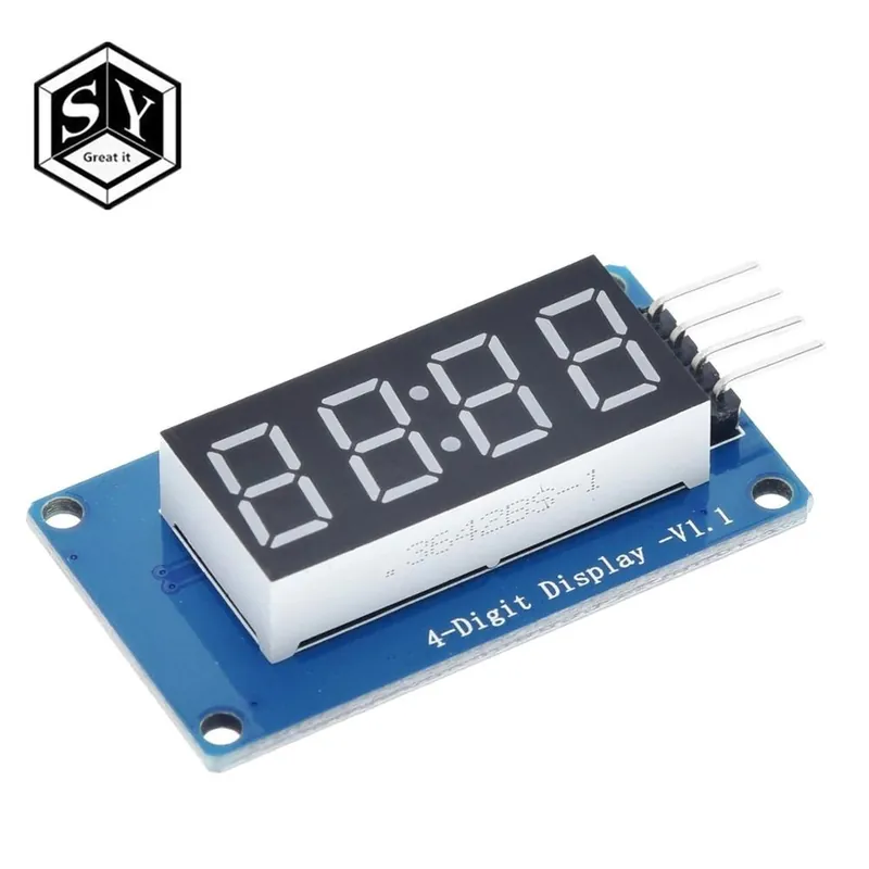 1db TM1637 4 bites digitális LED kijelző modul arduino 7 szegmenshez 0,36 hüvelykes óra RED anódcső négy soros Szezonális akció