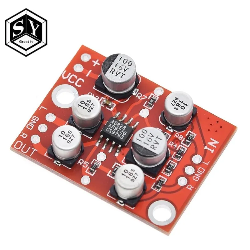 nagy chip új - NAGY IT 1db DC 5V-15V 12V AD828 sztereo előerősítő erősítő tábla előerősítő modul Legjobb ár
