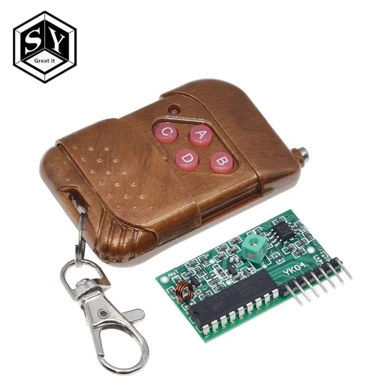 Különleges ajánlat 1Set nagyszerű IT IC 2262/2272 4 csatornás 315 MHz-es vezeték nélküli távvezérlő készlet vevő modul Arduino számára