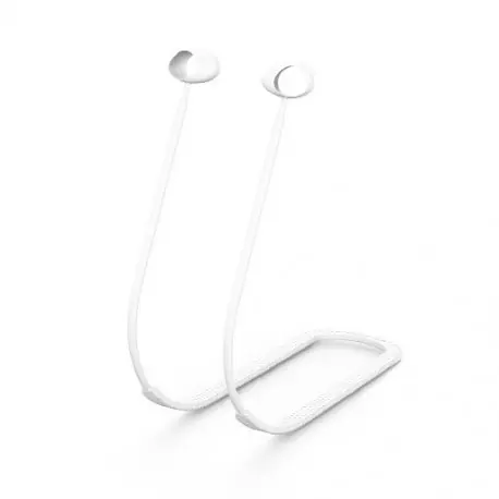 Végkiárusítás Szín: fehér szíj - Szilikon elvesztésgátló fülhallgató pánt Samsung Galaxy Buds 2 fejhallgató tartó kötél kábel