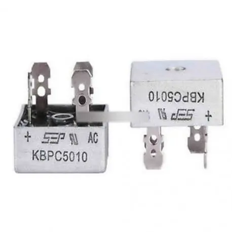 Korlátozott ajánlat 5Pcs 50A 1000V fémdoboz egyfázisú dióda híd egyenirányítója KBPC5010 AL