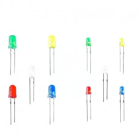 További 3 kedvezmény (10 vagy több tétel) - 200PC / Lot 3MM 5MM LED készlet vegyes színnel piros zöld sárga sárga kék Olcsó