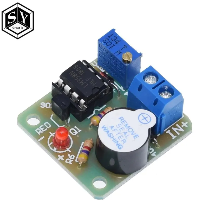Árengedmény lm358 - 12V LM358 akkumulátoros hangfény riasztótábla hangjelzője megakadályozza a kisütésszabályozó modul