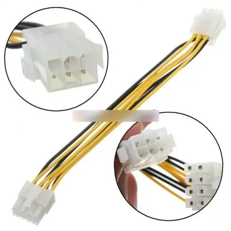 Népszerű 6 pin 8 Pin PCI 20cm expressz kábel PCIe grafikus kártya csatlakozó tápegység CPU