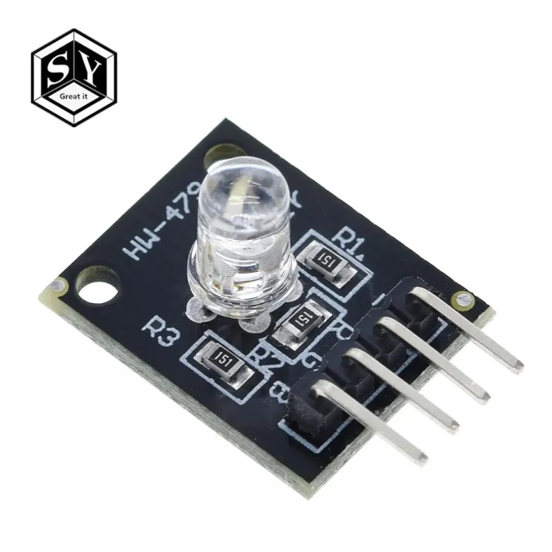 Csak ma 6503 darab kapható - 1db intelligens elektronika FZ0455 4 tűs KEYES KY-016 három színű 3 színű RGB LED érzékelő modul