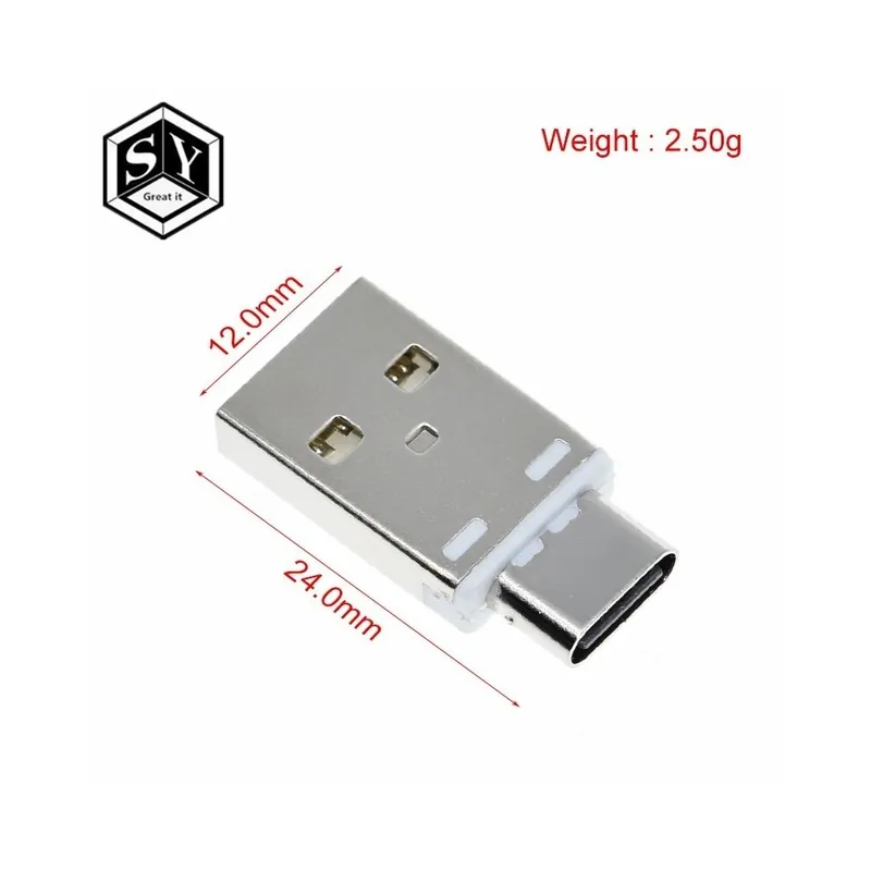5A mini átalakító A típusú férfi USB - TYPE-C női USB 3.1 dugó csatlakozó kompatibilitás QC4.0 QC3.0 PD mobiltelefon Biztonságos fizetés