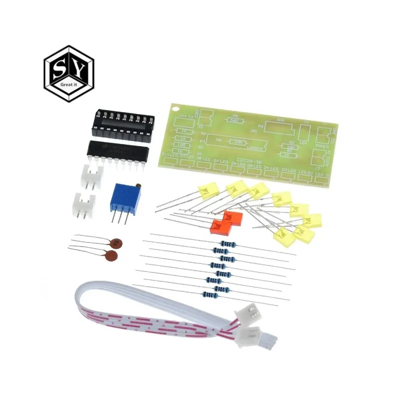 Különleges ajánlat NAGY IT Funny 10 Audio Level Indicator LM3915 DIY Kit Electronic Audio Indicator Suite