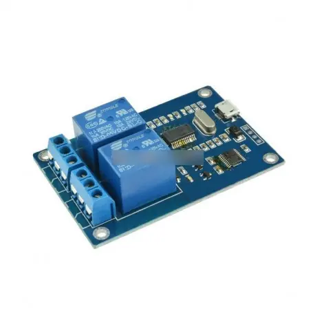Akciós ár MICRO USB 5V 2-csatornás relé relé modul USB vezérlőmodul soros port új
