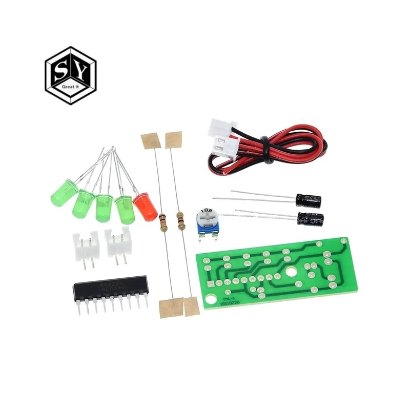 Legkelendőbb KA2284 barkácsolás - NAGY IT Elektronikus készlet alkatrészek 5 mm-es RED zöld LED szint jelző 3,5-12V KA2284