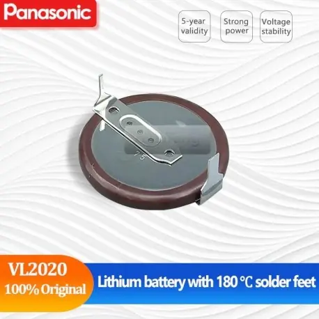 Névleges feszültség: 3V - 100 -ban eredeti Panasonic VL2020 VL 2020 újratölthető Li-ion akkumulátor 2 tűs vízszintes Ne maradj le