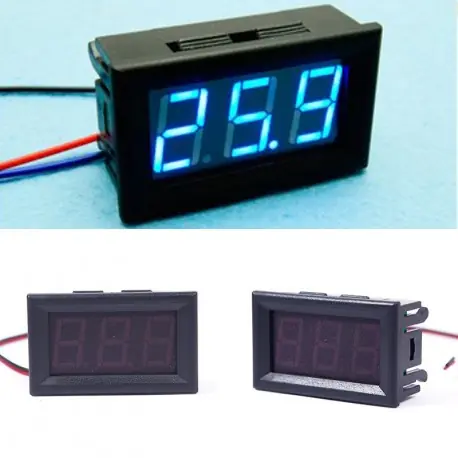 1db DC 0-30 V kék LED voltméter feszültségmérő Bestseller