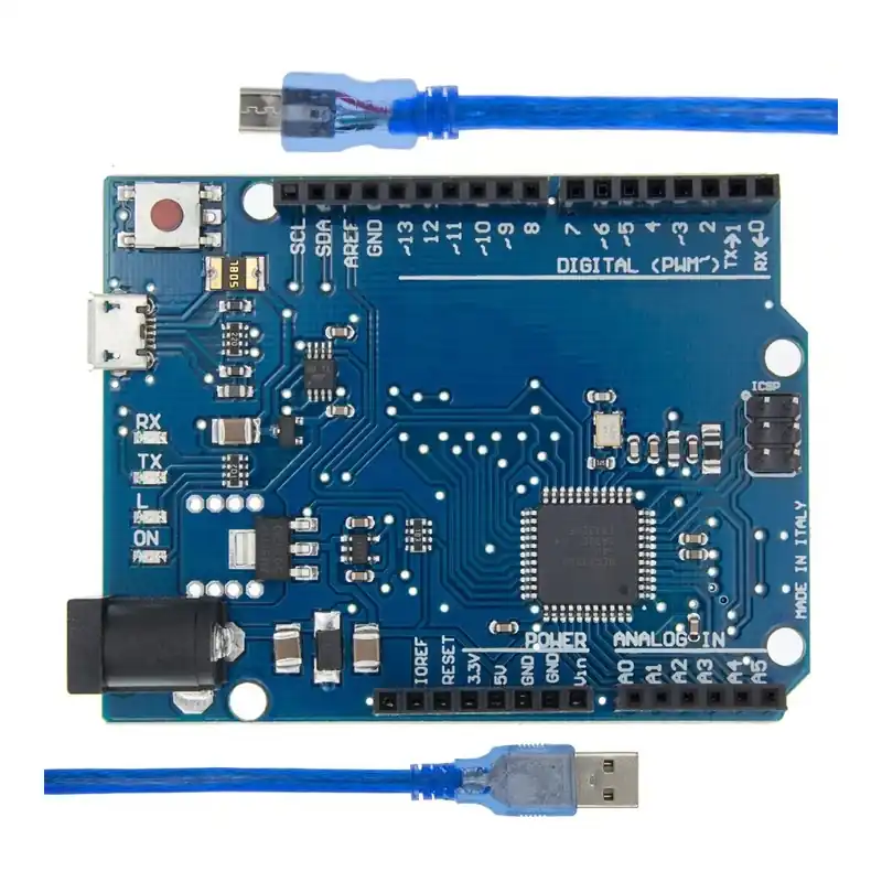 Szín: logóval - Leonardo R3 fejlesztői kártya USB-kábel ATMEGA32U4 Arduino-hoz Expressz szállítás