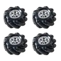 Robotikai Mecanum kerekek 60 mm – 4 irányú kerekek készlet, fekete (6.7 mm agy) Olcsóbb