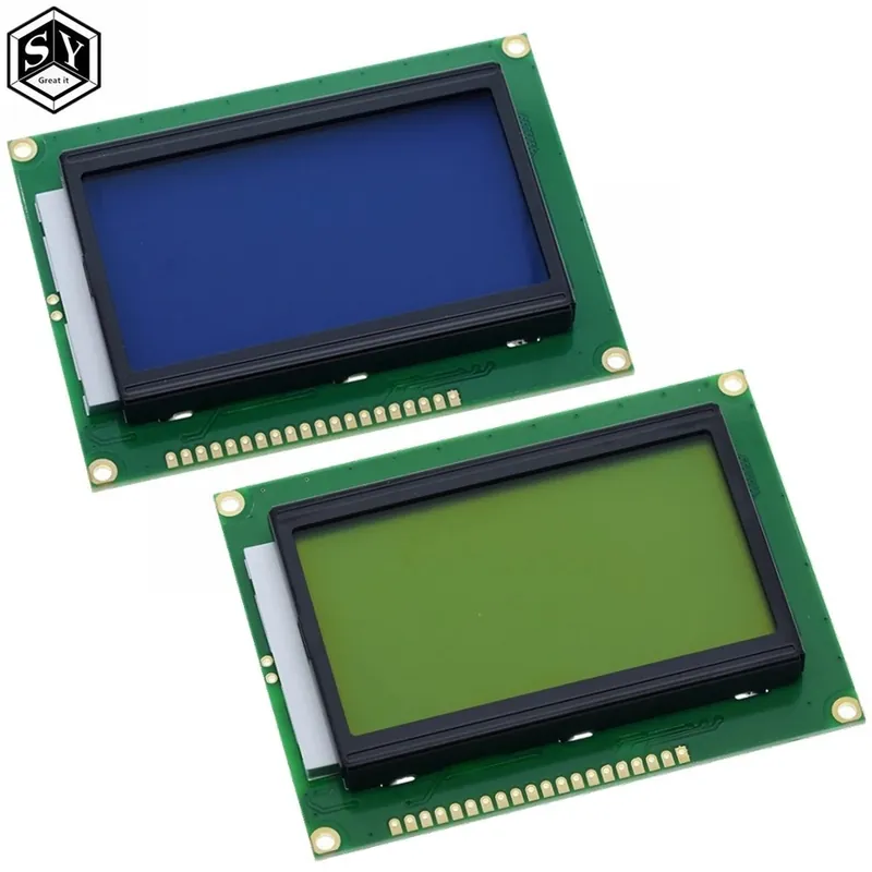 Ne maradj le zöld - 128 * 64 DOTS LCD modul 5V kék képernyő 12864 LCD háttérvilágítással ST7920 Párhuzamos port LCD12864 az Arduino