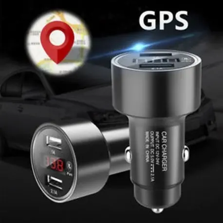 1 x Autós GPS nyomkövető Helymeghatározó eszköz Kettős USB töltő Voltmérő Expressz szállítás