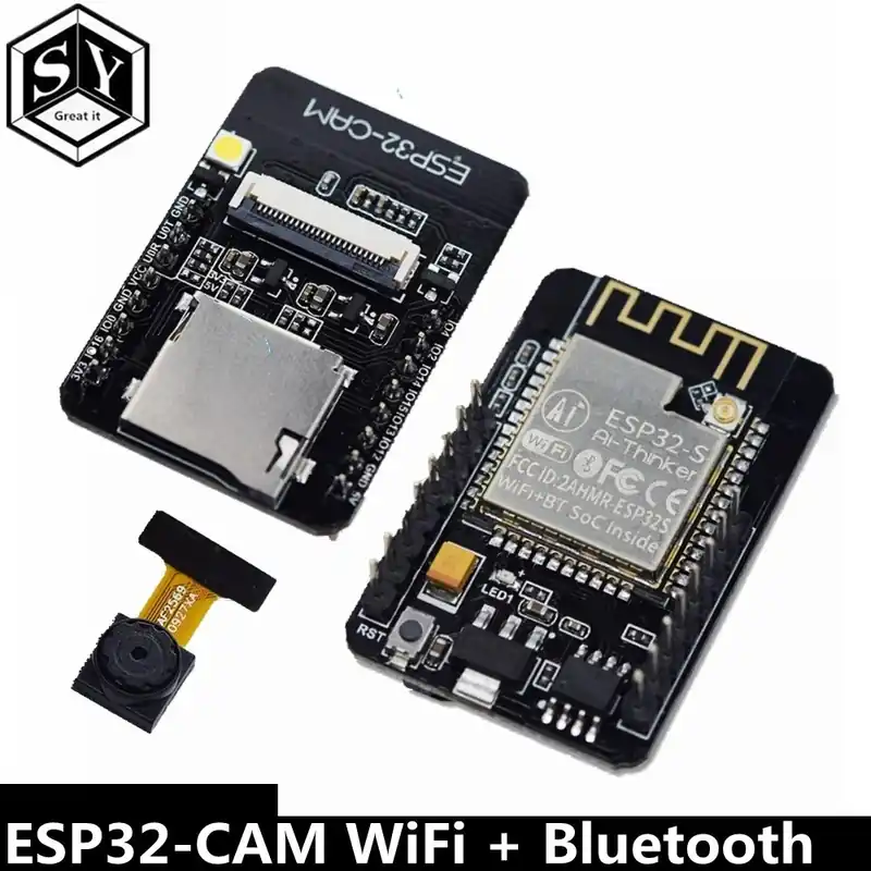 Legnépszerűbb ESP32-CAM 1 készlet - ESP32-CAM ESP-32S WiFi modul ESP32 soros - WiFi ESP32 CAM Fejlesztő kártya 5V Bluetooth OV2640 kamera