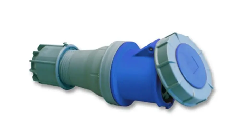 Ipari dugalj lengő 2P+E 63A 3P 230V(50+60Hz) kék egyenes IP67 műanyag 6h-pozíció PowerTwist PCE Csak ma