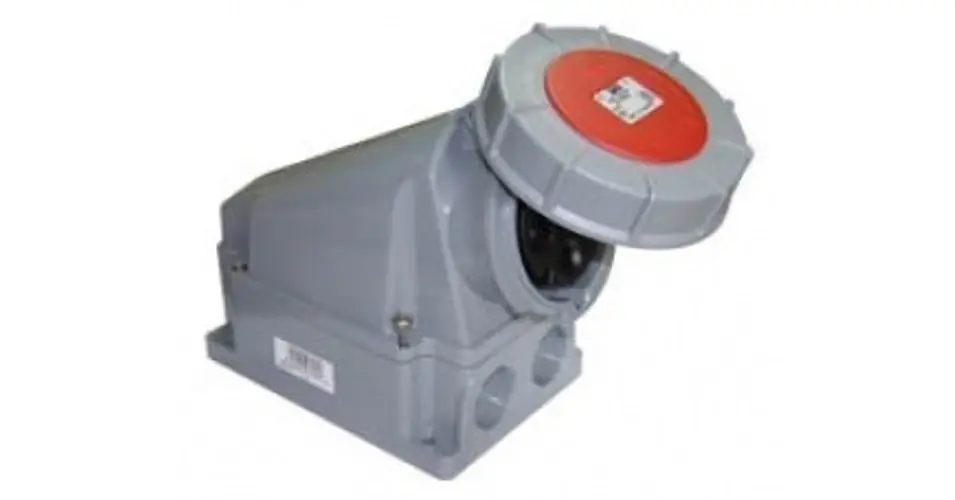 Ipari dugalj falra szerelhető 3P+E 63A 400V(50+60Hz) piros IP67 műanyag 6h-pozíció csavaros PCE Utolsó esély