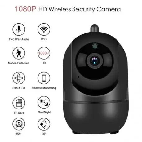 Korlátozott ajánlat WiFi baba monitor IP kamera 1080P HD videó Nanny Cam baba kamera éjjellátó videó megfigyelő CCTV kamera