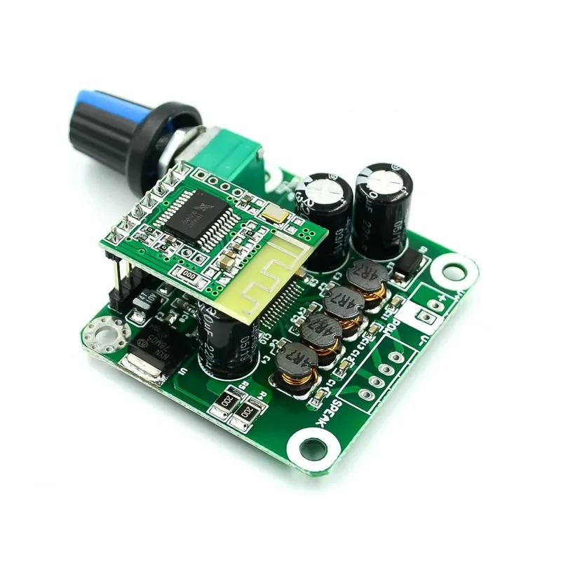 Ingyenes szállítás Bluetooth 4.2 TPA3110 15w 15W digitális sztereó audio teljesítményerősítő kártyamodul 12V-24V autó USB hangszóróhoz,