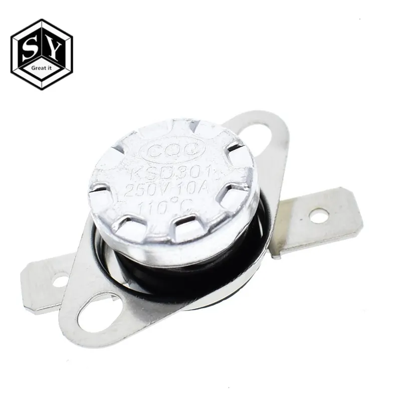 Árcsökkenés 100 fok - NAGY ITT KSD301 250V 10A normálisan zárt NC termosztát hőmérséklet-szabályozó kapcsoló DegC 40C-135C Arduino