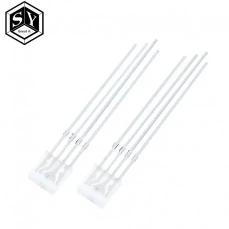 Azonnal elérhető 10xÁltalános anód - 10db téglalap alakú LED-ek 255 diódás RGB LED diffúz katód / anód négyzet 2 * 5 * 5mm piros zöld