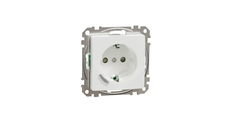 Akció Wiser 162 intelligens dugalj ZigBee WiFi földelt gyerekzárral fehér IP20 süllyesztett Schneider (SDD