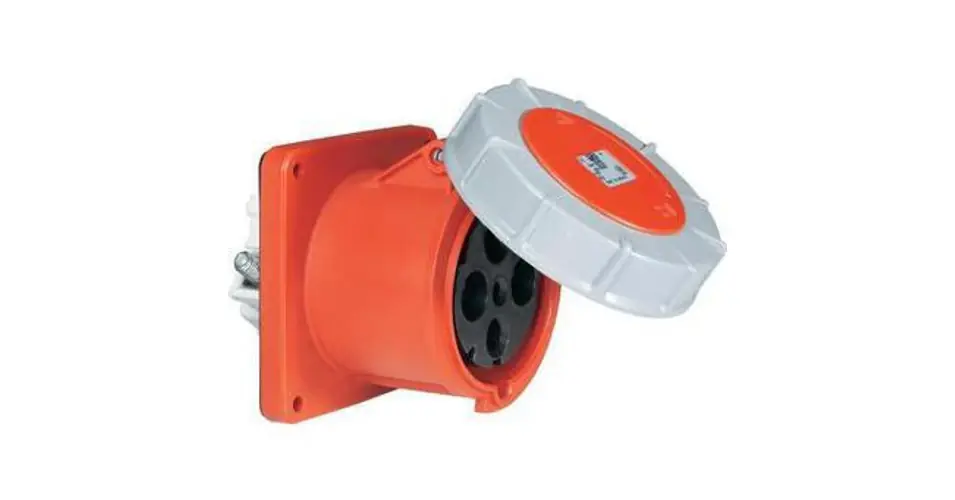 Ipari dugalj beépíthető 63A 4P 400V(50+60Hz) piros egyenes IP67 műanyag 6h-pozíció csavaros PCE Rendeld meg most