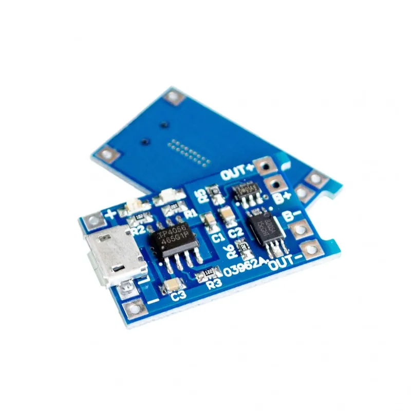 100 DB TP4056 TC4056 Micro USB 5V 1A 18650 lítium akkumulátor töltő modul töltőkártya kettős funkciós Li-ion Olcsó