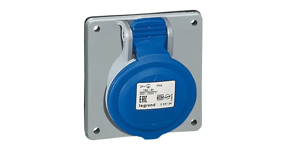 Expressz kézbesítés Ipari dugalj beépíthető 16A 3P 230V(50+60Hz) kék egyenes P17 Tempra PRO Dafbe-162k06 m LEGRAND