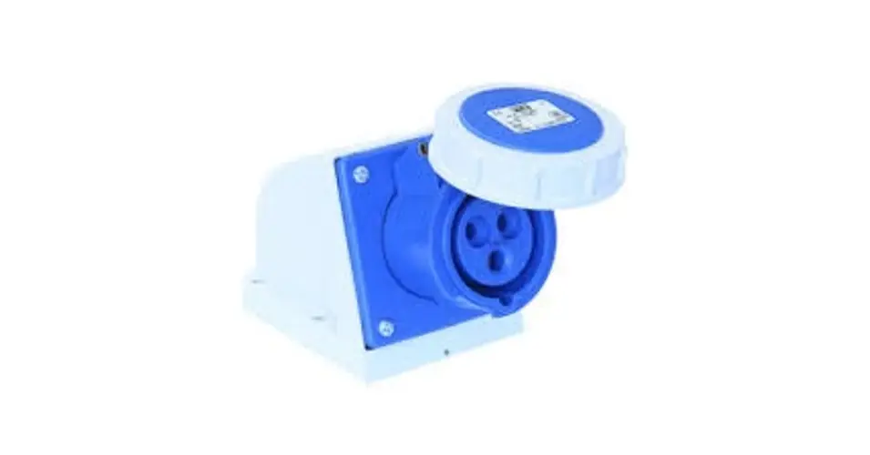 Ipari dugalj falra szerelhető 2P+E 16A 230V(50+60Hz) kék IP67 műanyag 6h-pozíció csavaros PCE Korlátozott ajánlat