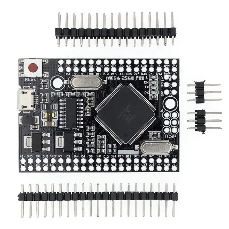 Szín: MEGA2560 PRO - MEGA 2560 PRO Embed CH340G/ATMEGA2560-16AU Chip dugós tűfejekkel Kompatibilis az arduino Mega2560 Gyors szállítás