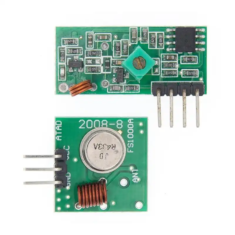 Kiárusítás Szín: 433Mhz - 433Mhz RF vezeték nélküli adó modul és vevő készlet 5V DC 433MHZ vezeték nélküli Arduino Raspberry Pi