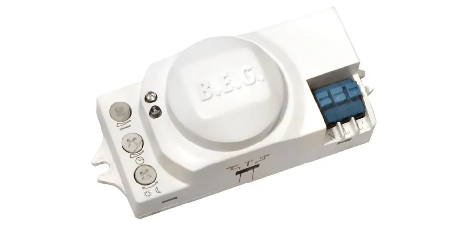 Biztonságos fizetés Mozgásérzékelő nagyfrek. világítótestbe 360° HF 16m-érzékelésátmérő 1200W 230V HF-MD1 B.E.G.