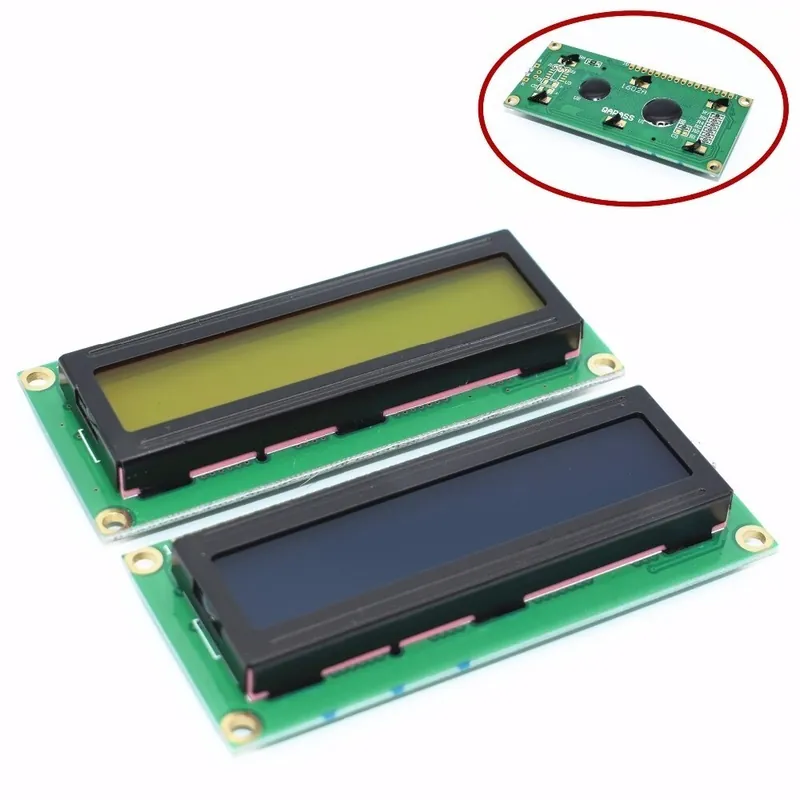 Szuper akció Kék - 1PCS LCD1602 1602 modul zöld képernyő 16x2 karakteres LCD kijelző modul. 1602 5V zöld képernyő és fehér kód az