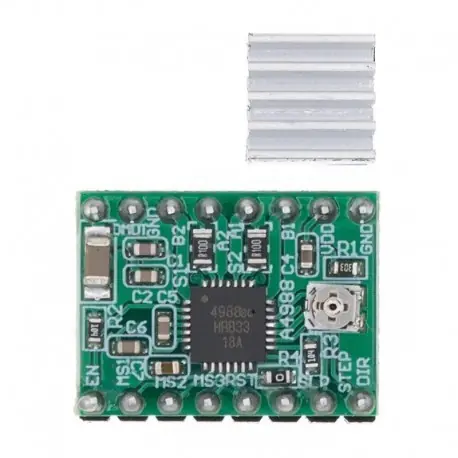Kiárusítás A4988 modul - A4988 modul CNC 3D nyomtató alkatrészek tartozék Repolap pololu léptető motor meghajtó modul hűtőbordával