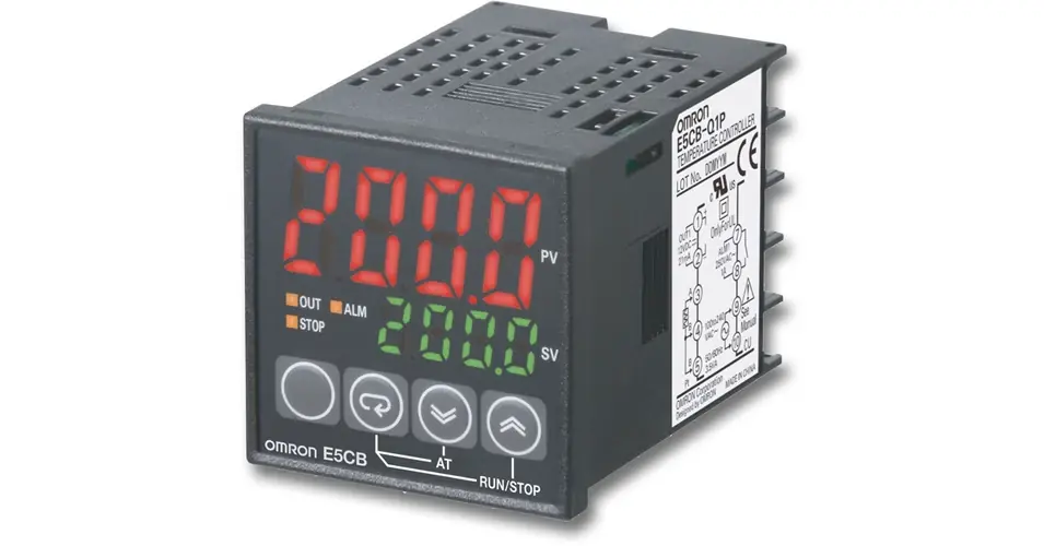 Hőmérsékletszabályozó előlapba Pt100/1SSR 48x48mm 1csatorna 100-240V E5CB-Q1P AC100-240AC OMRON Csak ma